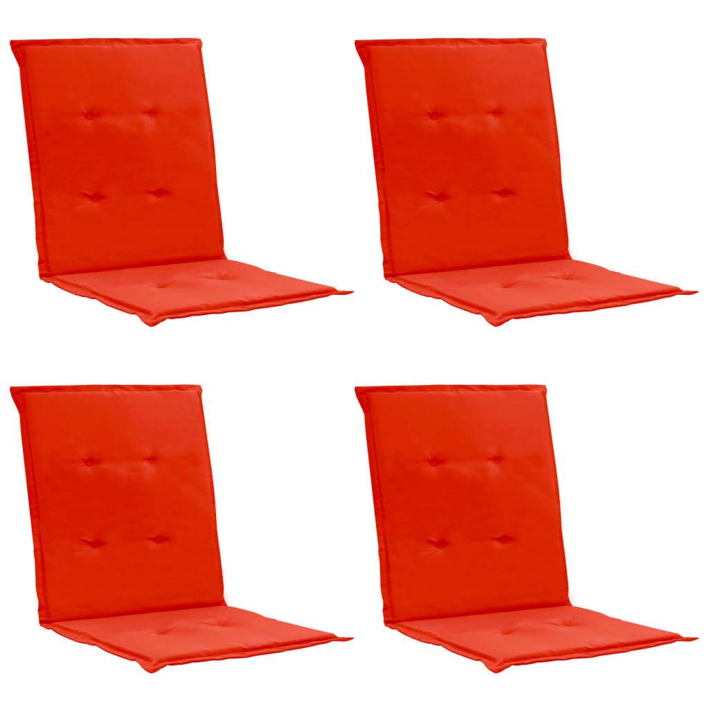 Gartenstuhl Auflage 4 Stk. Rot 100 x 50 x 3 cm-0