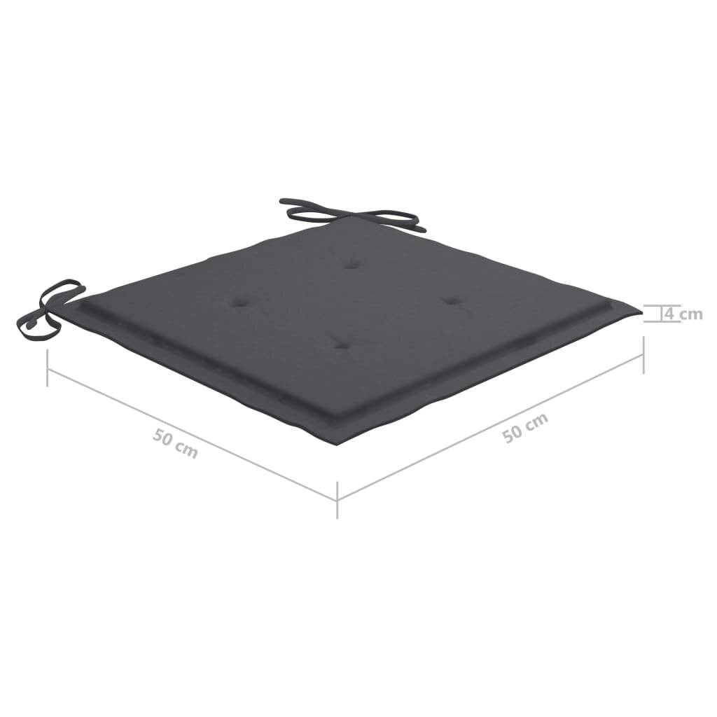 Gartenstuhl-Sitzkissen 6 Stk. Anthrazit 50x50x4 cm Stoff-5