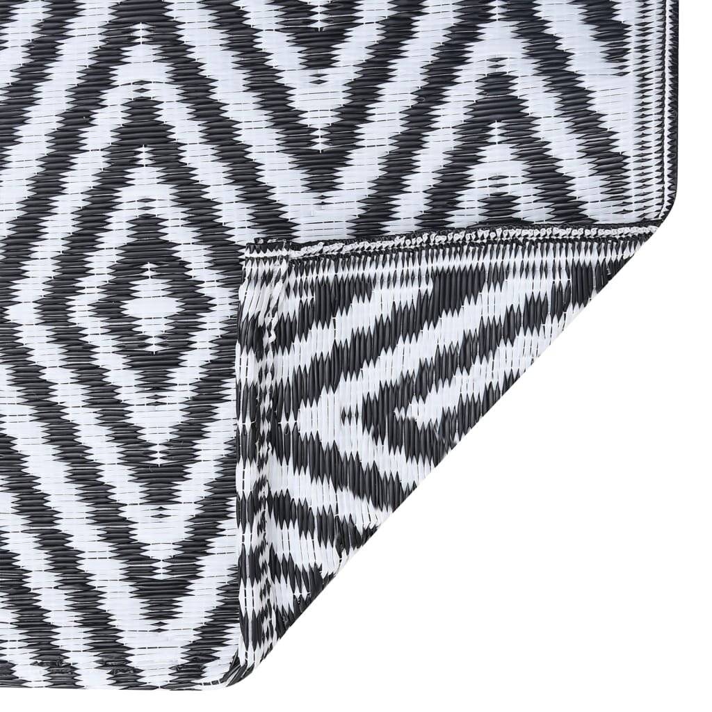 vidaXL Outdoor-Teppich ARAKIL Weiß und Schwarz 160x230 cm PP-5