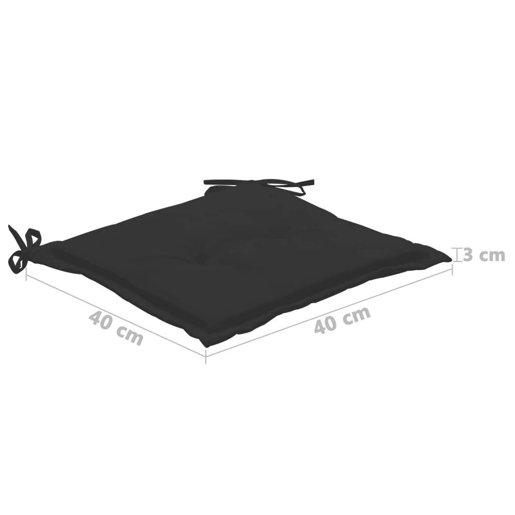 Gartenstuhl-Kissen 4 Stk. Anthrazit 40×40×3 cm-6