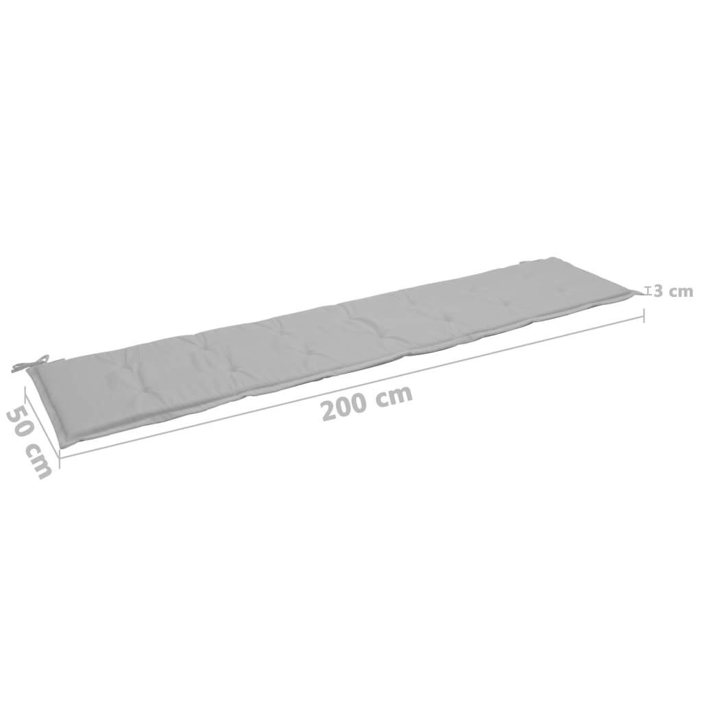 vidaXL Gartenbank-Auflage Grau 200x50x4 cm Oxford-Gewebe-5