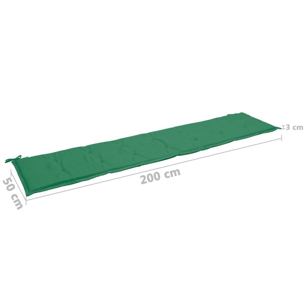 vidaXL Gartenbank-Auflage Grün 200x50x3 cm Oxford-Gewebe-5