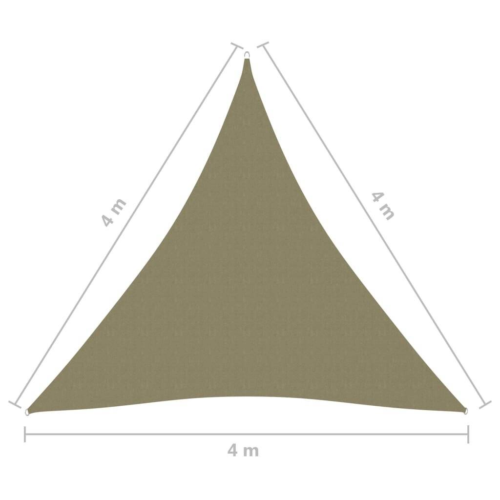vidaXL Sonnensegel Oxford-Gewebe Dreieckig 4x4x4 m Beige-5