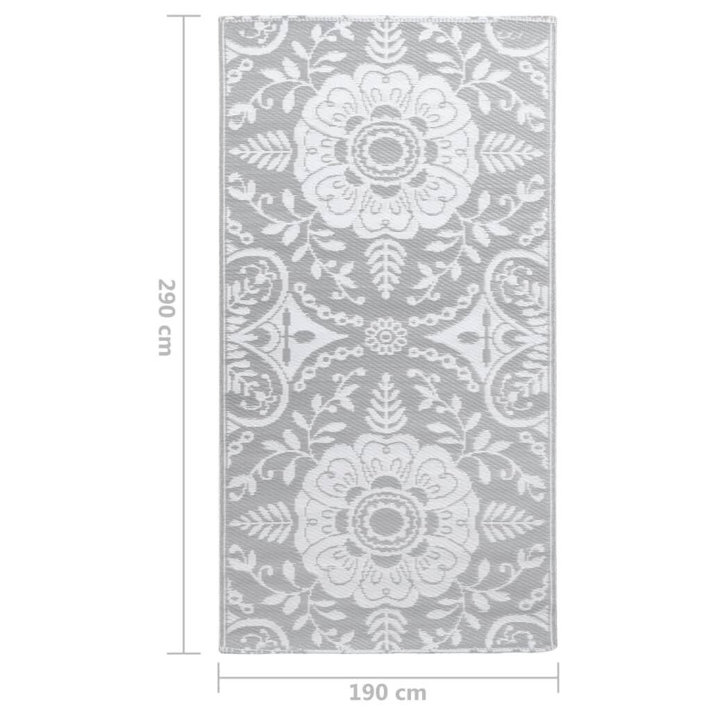 vidaXL Outdoor-Teppich ARAKIL Hellgrau 190x290 cm PP-6