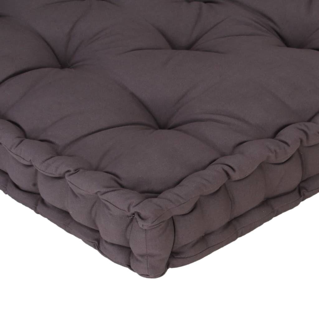 vidaXL Palettenkissen Baumwolle 120×80×10 cm Anthrazit-5