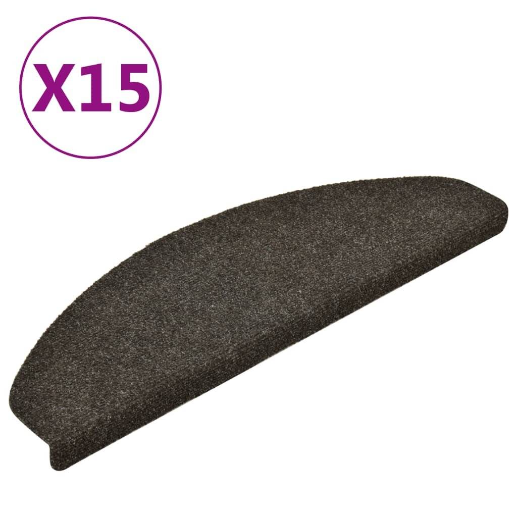 Selbstklebende Treppenmatten 15 Stk. Hellbraun 65x21x4cm-1