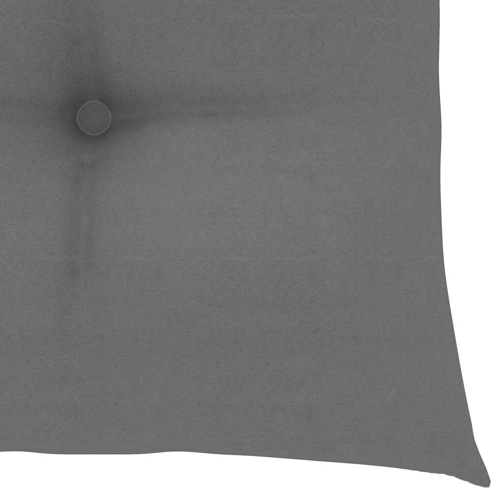 Stuhlkissen 2 Stk. Grau 40x40x7 cm Stoff-4