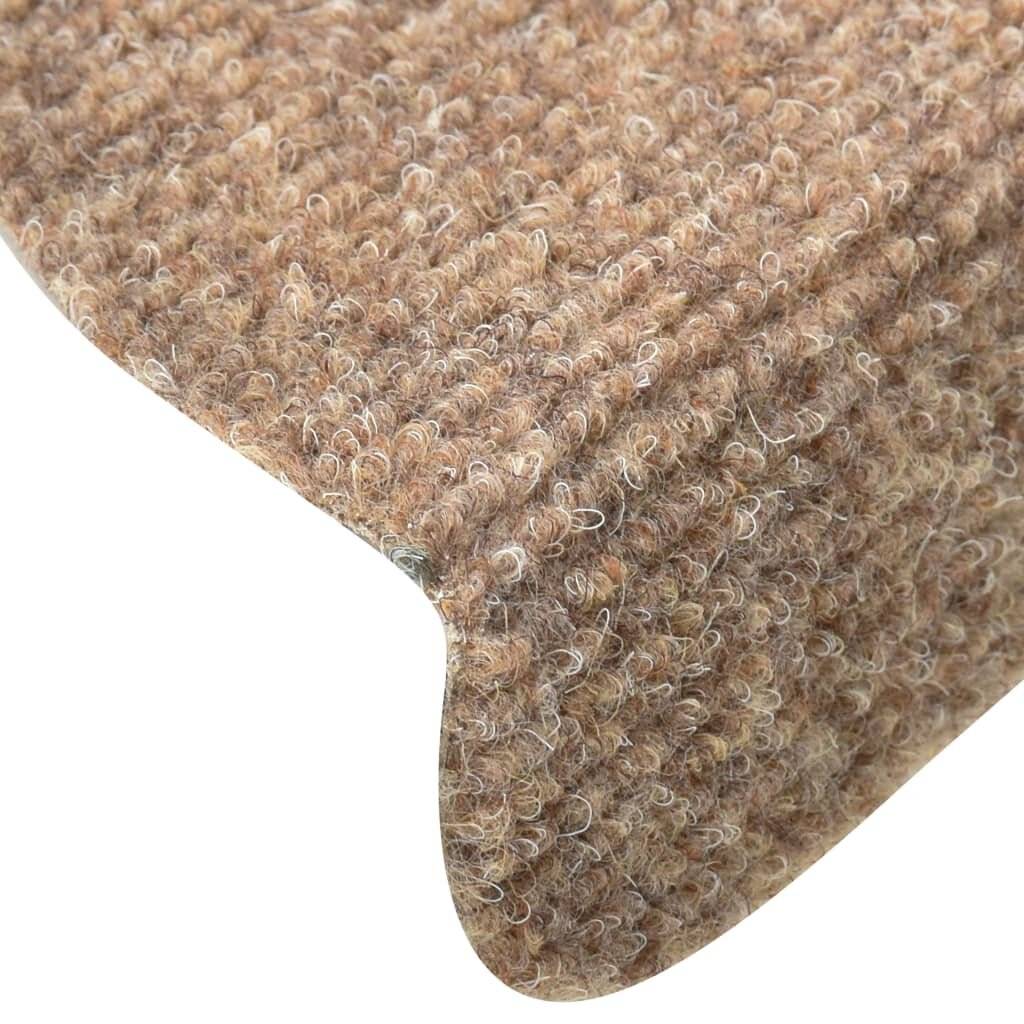 Treppenmatten Selbstklebend 15 Stk. Creme 65x21x4cm Nadelvlies-5