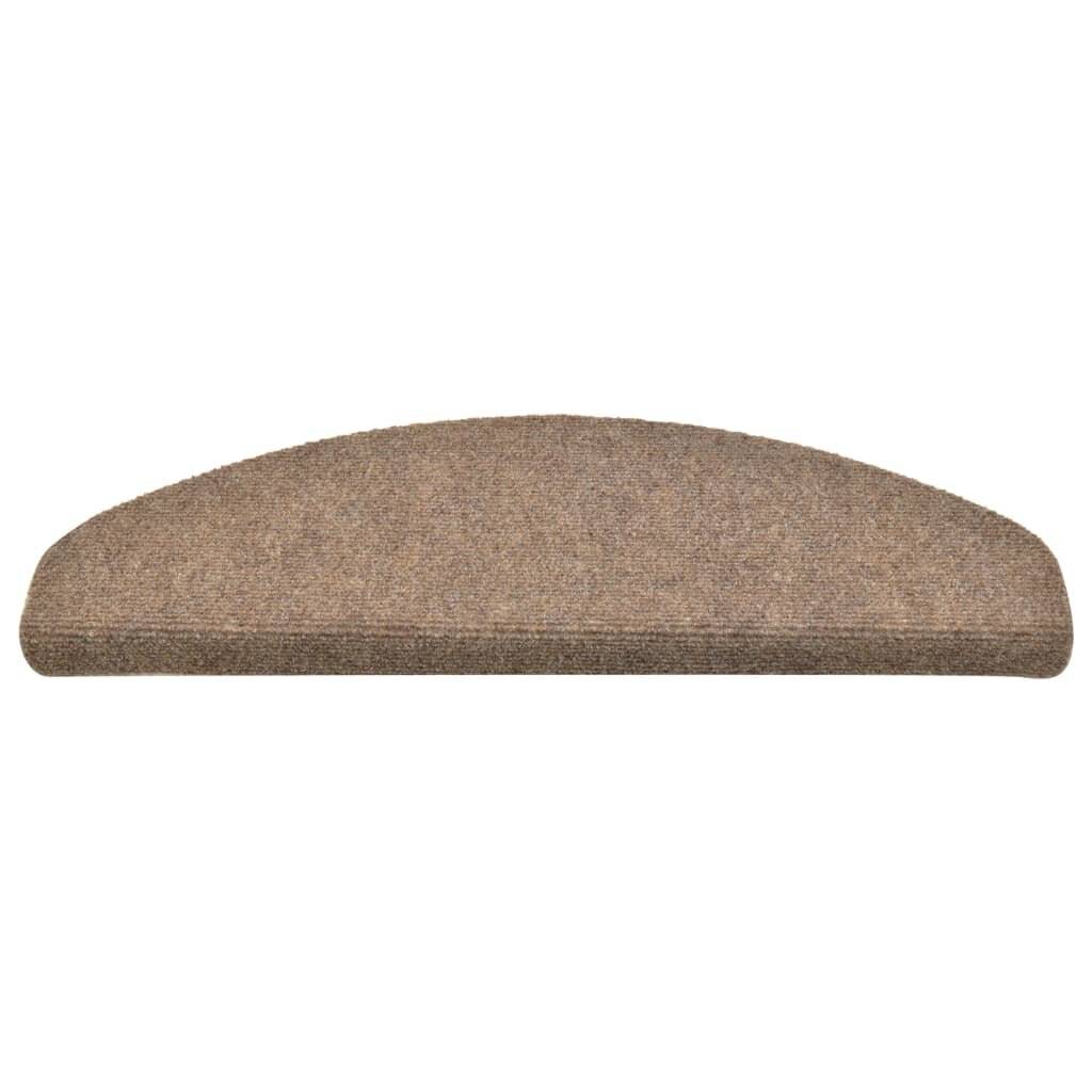 Treppenmatten Selbstklebend 15 Stk. Creme 65x21x4cm Nadelvlies-3