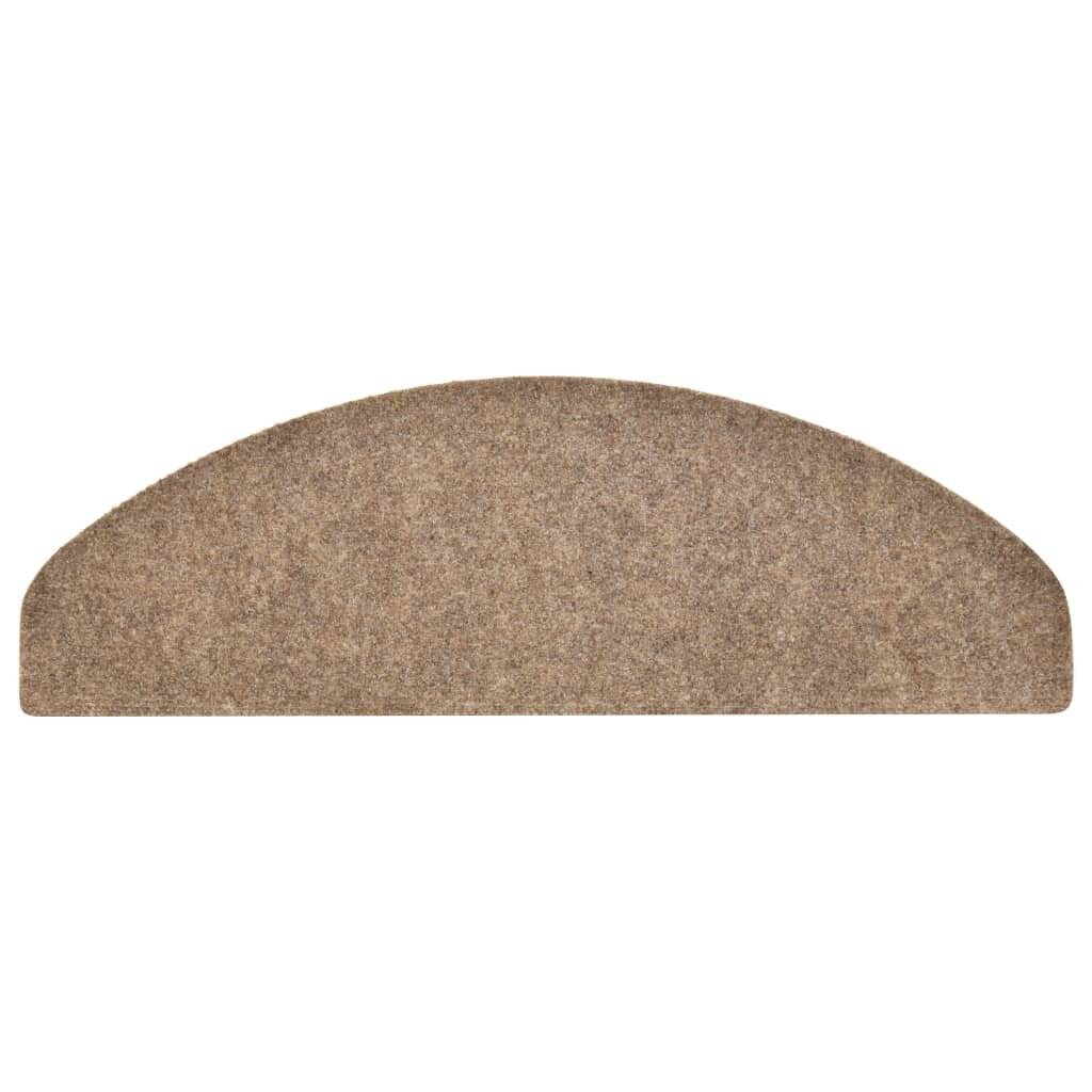 Treppenmatten Selbstklebend 15 Stk. Creme 65x21x4cm Nadelvlies-4