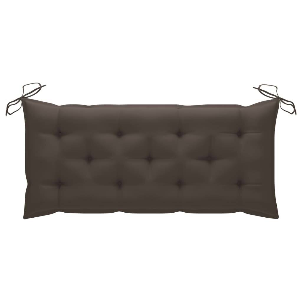 Klappbare Gartenbank mit Auflage 118 cm Bambus-5