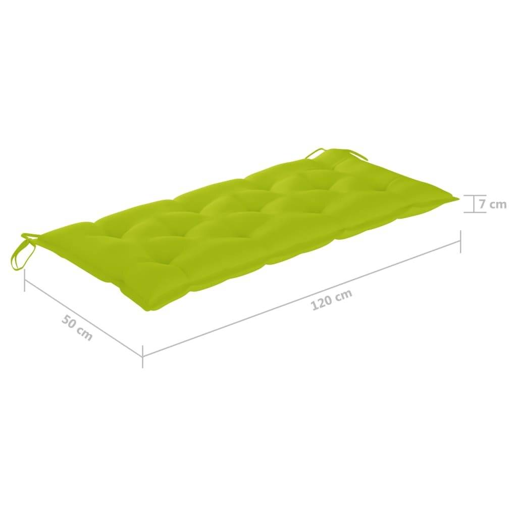 Symbolbild für Klappbare Gartenbank mit Auflage 118 cm Bambus