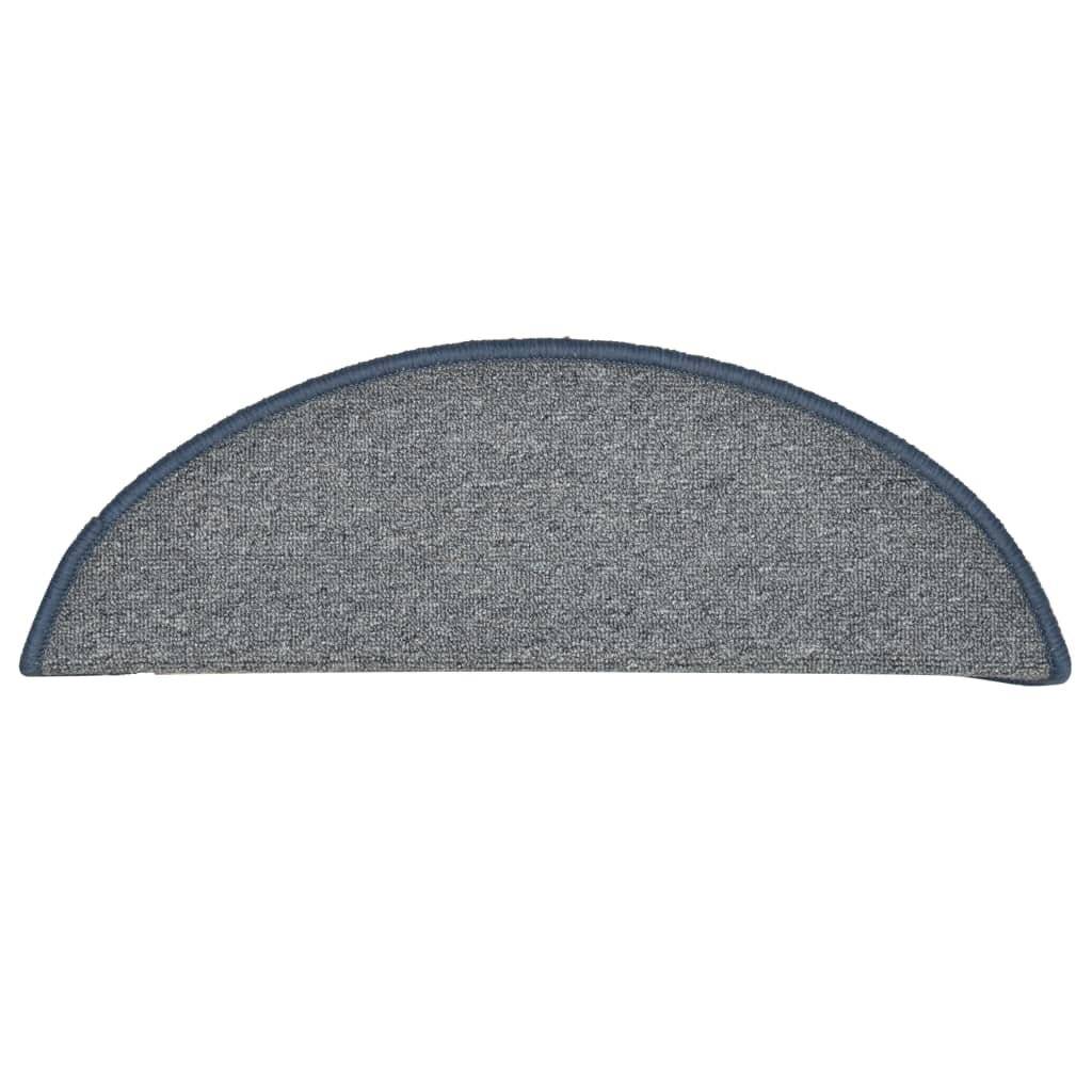 Treppenmatten 15 Stk. Hellgrau und Blau 56x17x3 cm-5