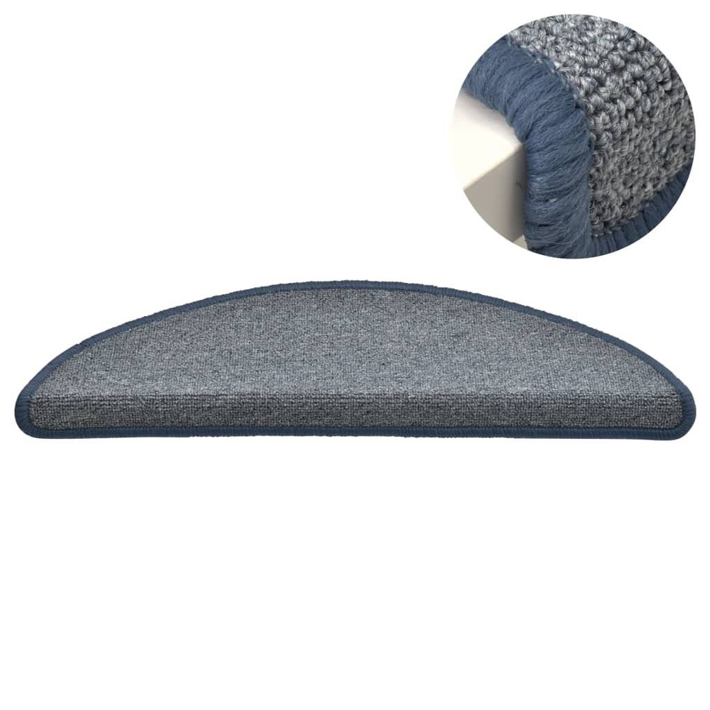 Treppenmatten 15 Stk. Hellgrau und Blau 65x24x4 cm-3