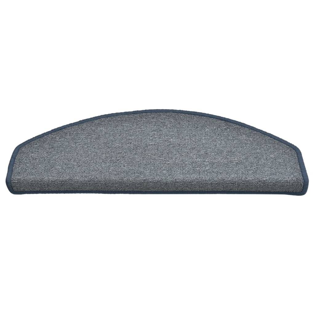 Treppenmatten 15 Stk. Hellgrau und Blau 65x24x4 cm-4
