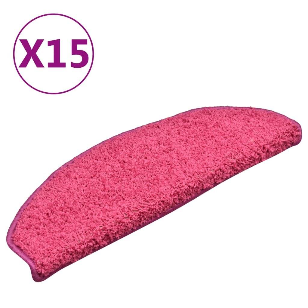 Treppenmatten 15 Stk. Rosa 65x21x4 cm-1