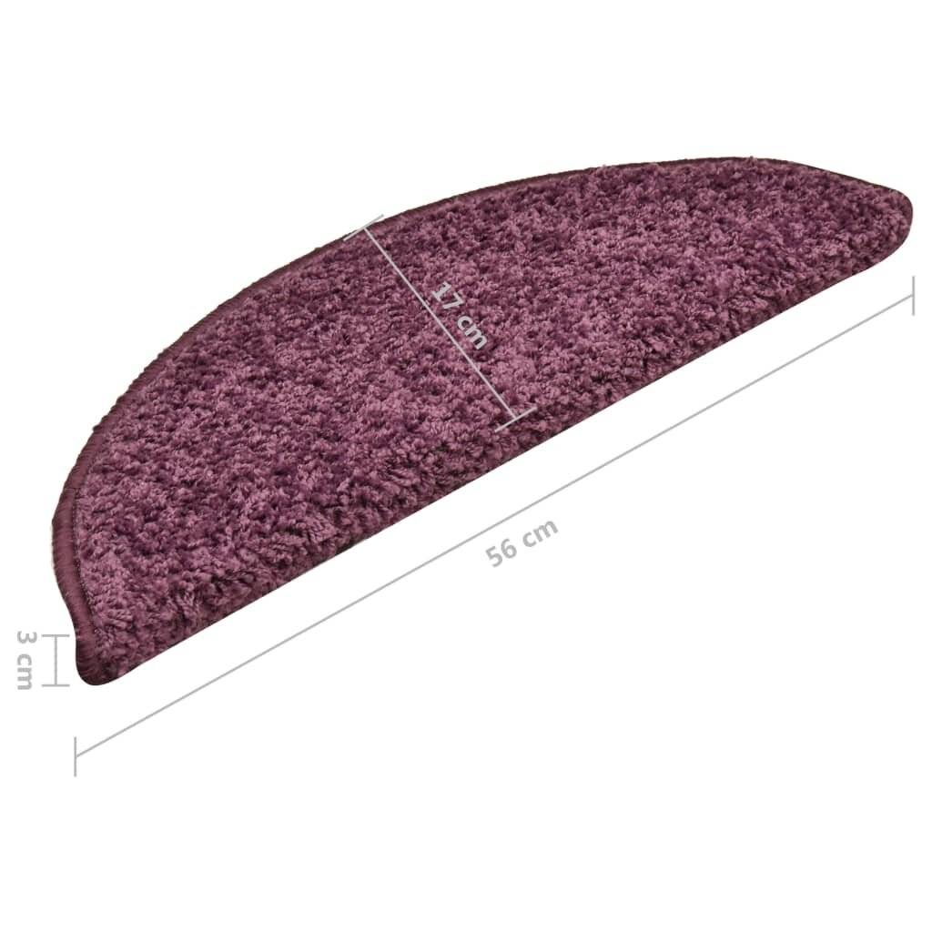 Symbolbild für Treppenmatten 15 Stk. Dunkelviolett 56x17x3 cm