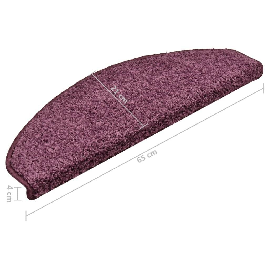 Symbolbild für Treppenmatten 15 Stk. Dunkelviolett 65x21x4 cm