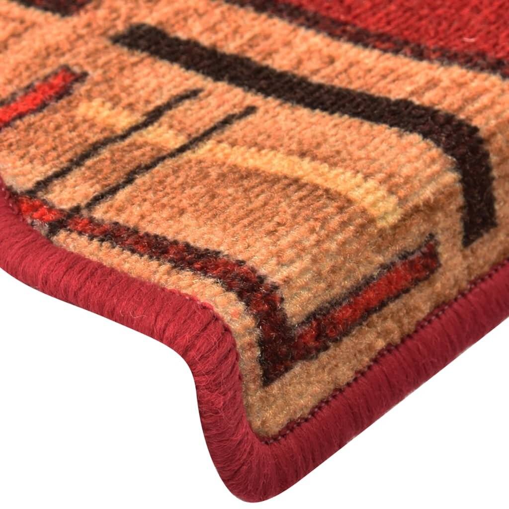 Treppenmatten Selbstklebend 15 Stk. Rot 65x21x4 cm-5