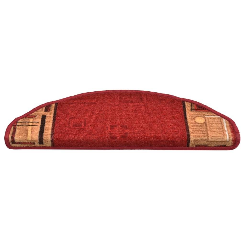 Treppenmatten Selbstklebend 15 Stk. Rot 65x21x4 cm-3