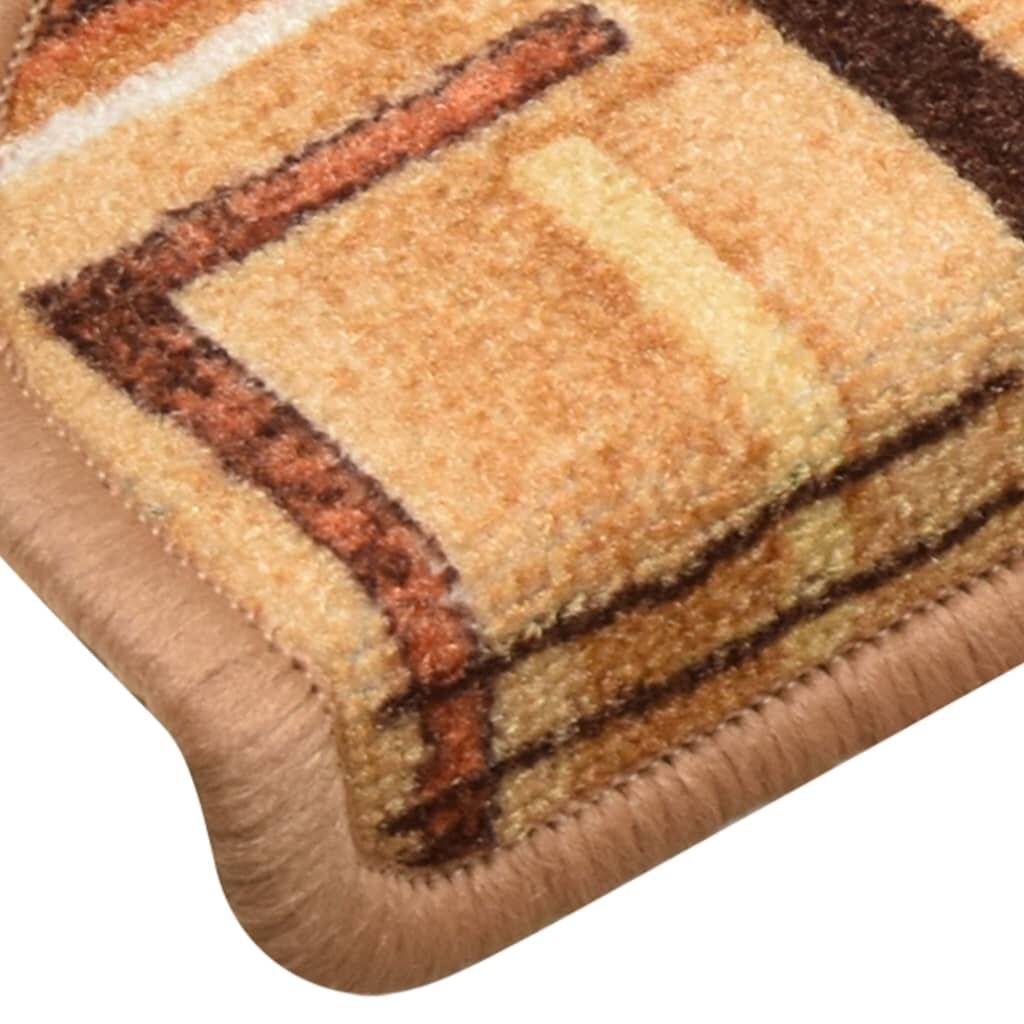 Treppenmatten Selbstklebend 15 Stk. Beige 65x21x4 cm-5