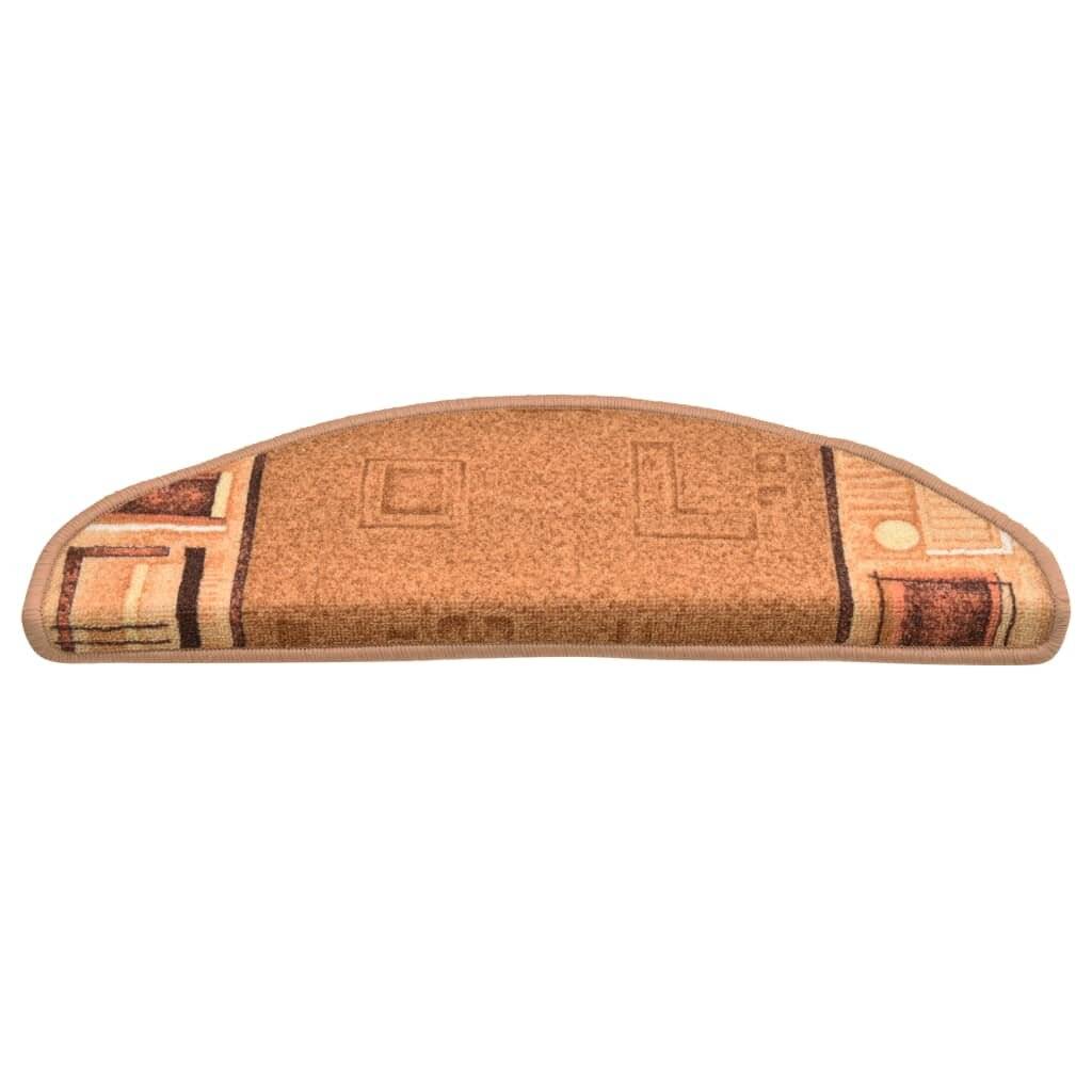 Treppenmatten Selbstklebend 15 Stk. Beige 65x21x4 cm-3
