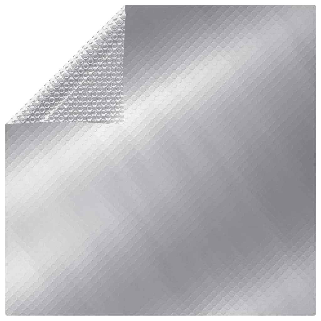 Rechteckige Poolabdeckung 1000x600 cm PE Silbern-5