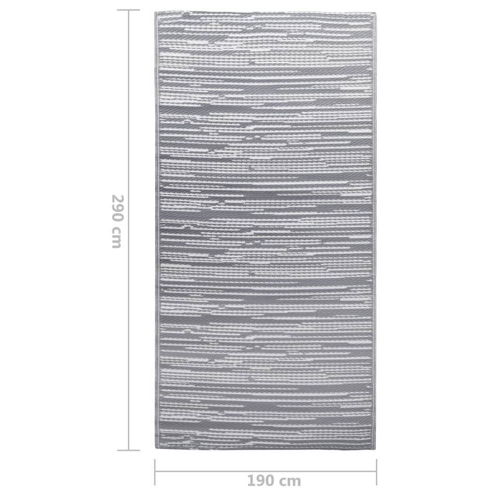 vidaXL Outdoor-Teppich ARAKIL Grau 190x290 cm PP-6