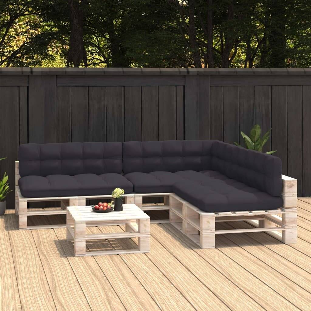 Palettensofa-Auflagen 7 Stk. Anthrazit