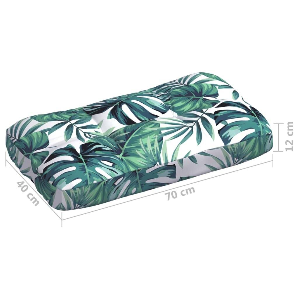 Symbolbild für Palettensofa-Auflagen 7 Stk. Blattmuster