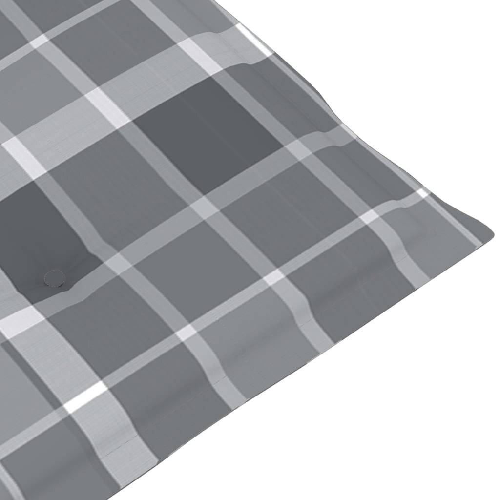 Gartenstuhlauflagen 4 Stk. Grau Karomuster 120x50x4 cm-4