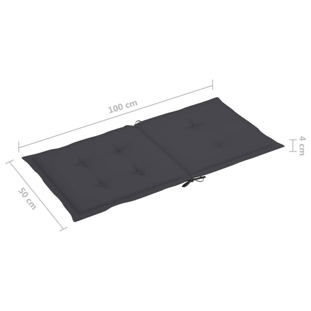 Gartenstuhlauflagen 6 Stk. Anthrazit 100x50x4 cm-5