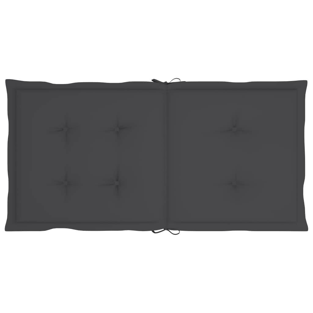Gartenstuhlauflagen 6 Stk. Anthrazit 100x50x4 cm-1