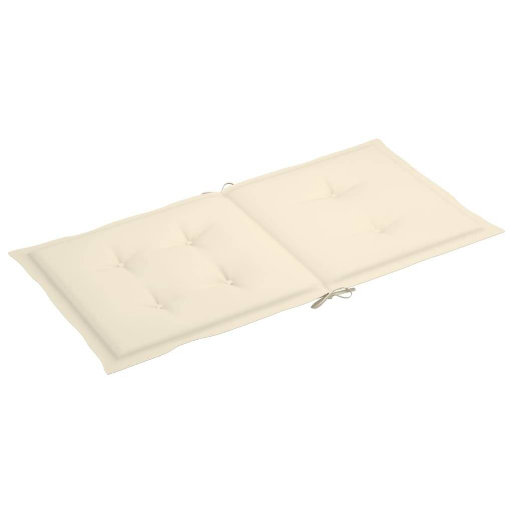Gartenstuhlauflagen 6 Stk. Creme 100x50x4 cm-2