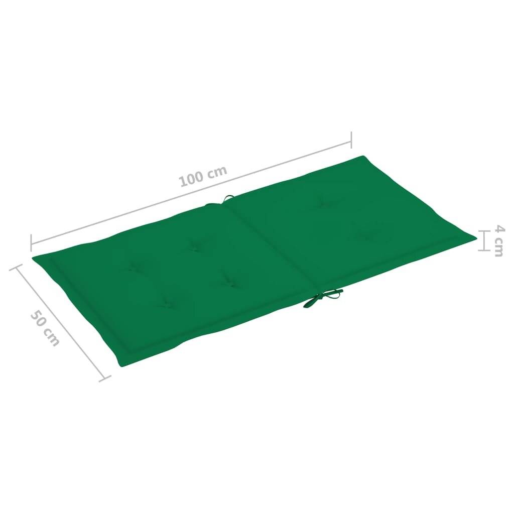 Gartenstuhlauflagen 6 Stk. Grün 100x50x4 cm-5
