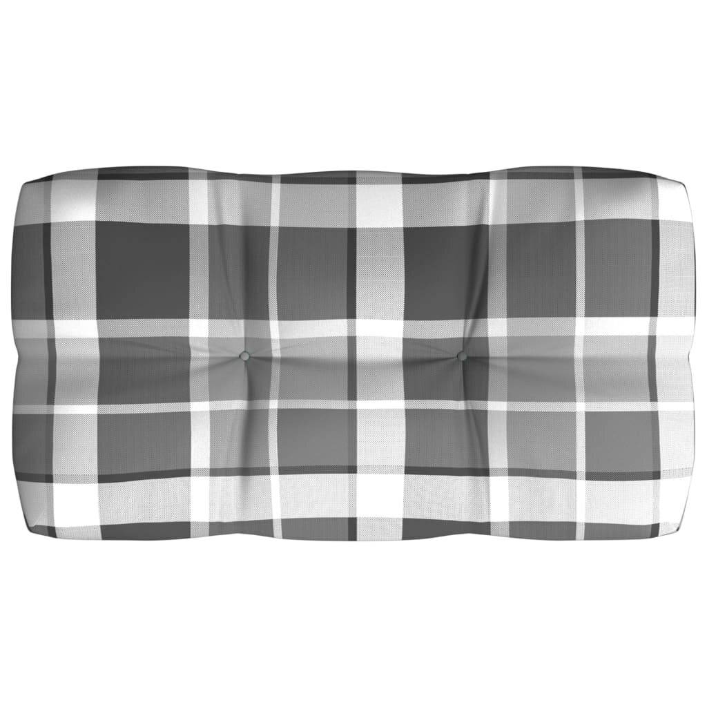 Palettensofa-Auflagen 5 Stk. Grau Karomuster-5