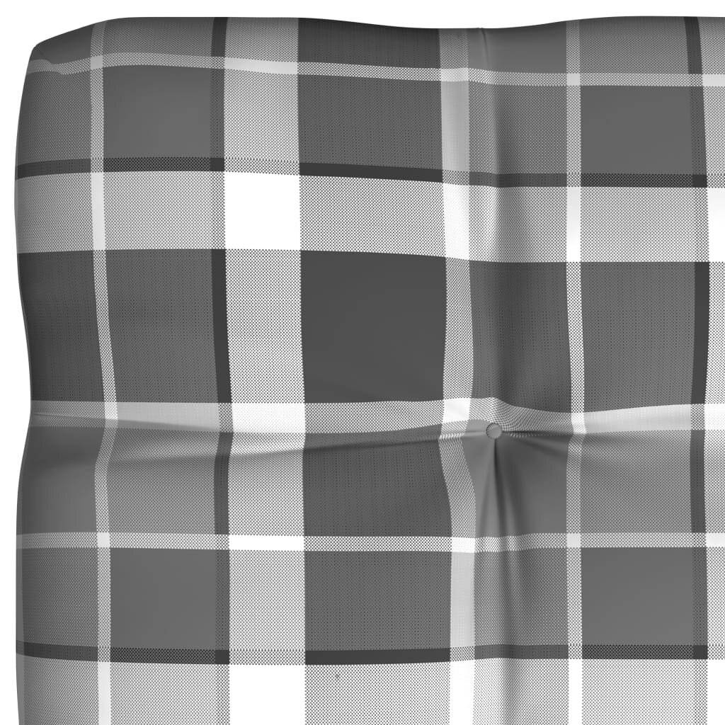 Palettensofa-Auflagen 5 Stk. Grau Karomuster-6