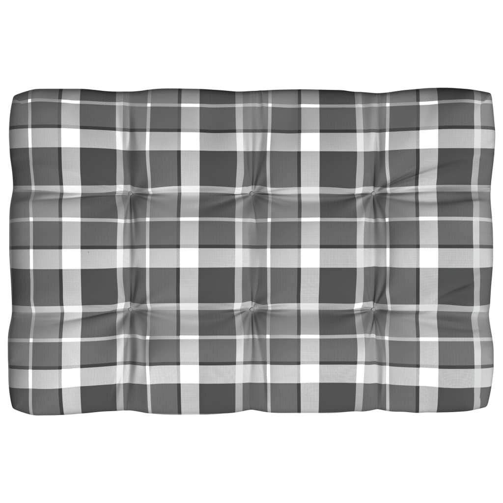 Palettensofa-Auflagen 5 Stk. Grau Karomuster-3