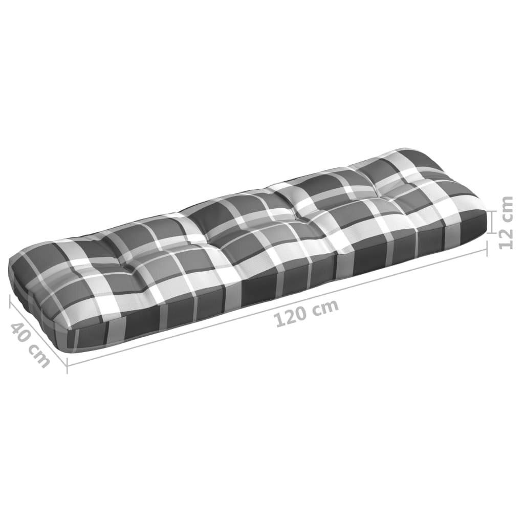 Symbolbild für Palettensofa-Auflagen 5 Stk. Grau Karomuster