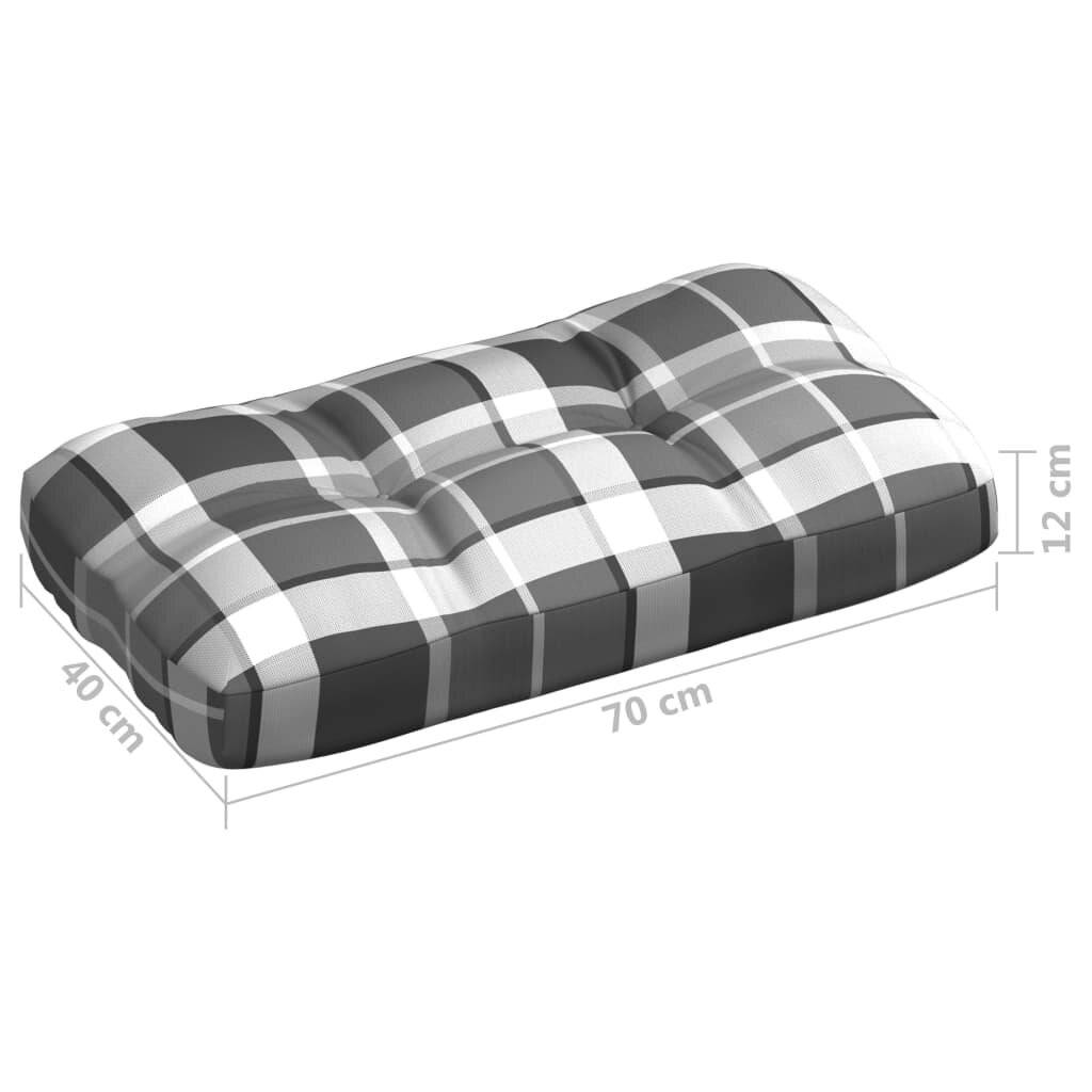 Symbolbild für Palettensofa-Auflagen 5 Stk. Grau Karomuster