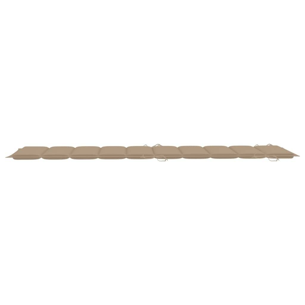 vidaXL Sonnenliegen-Auflage Beige 186x58x4 cm Oxford-Gewebe-5