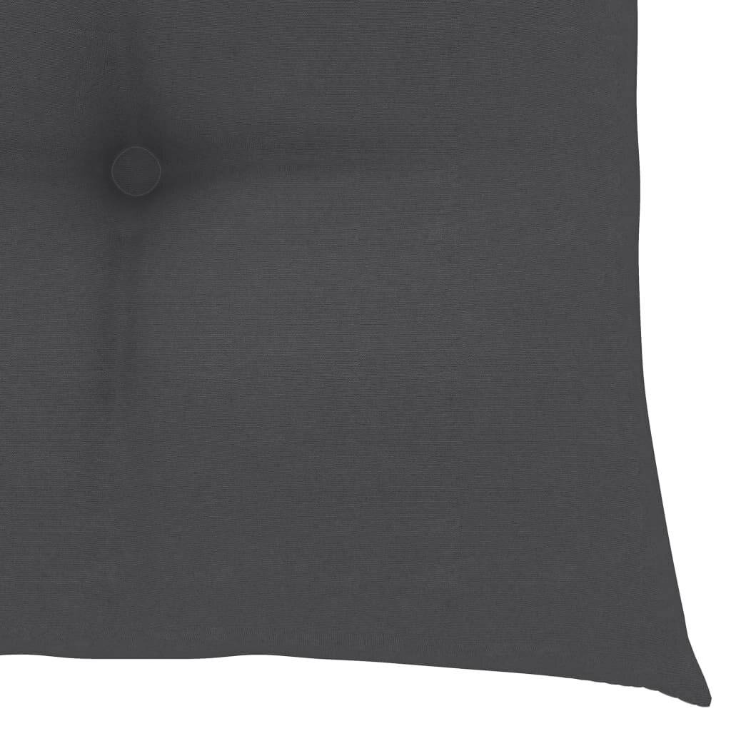 Stuhlkissen 2 Stk. Anthrazit 50x50x7 cm Stoff-4