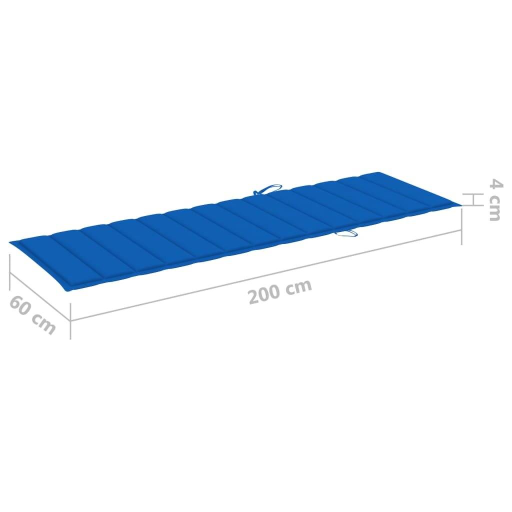 vidaXL Sonnenliegen-Auflage Königsblau 200x60x3 cm Oxford-Gewebe-5