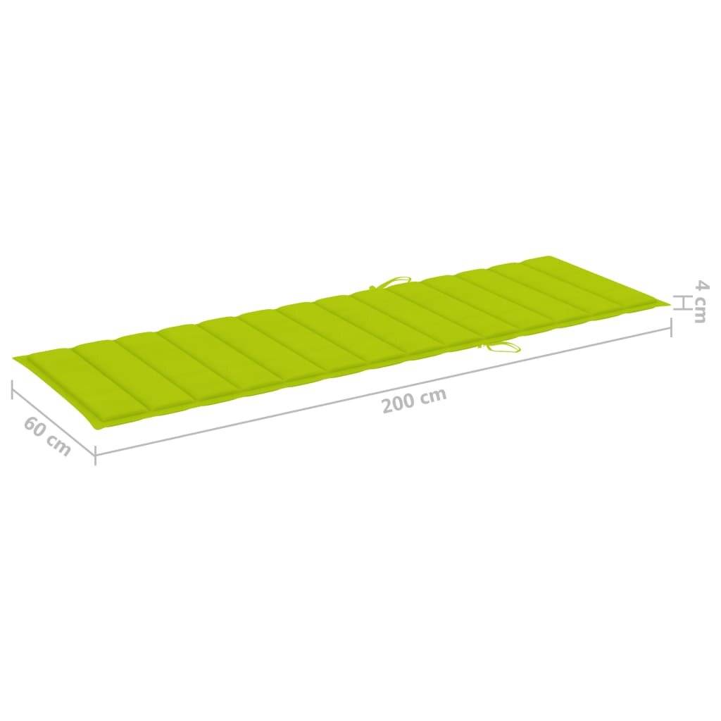 vidaXL Sonnenliegen-Auflage Hellgrün 200x60x3 cm Oxford-Gewebe-5