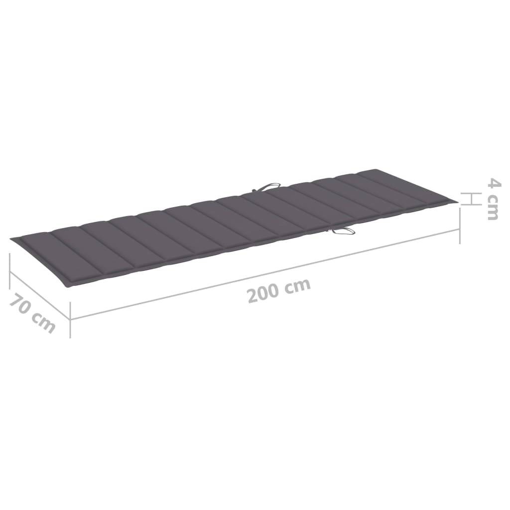 vidaXL Sonnenliegen-Auflage Anthrazit 200x70x3 cm Oxford-Gewebe-5