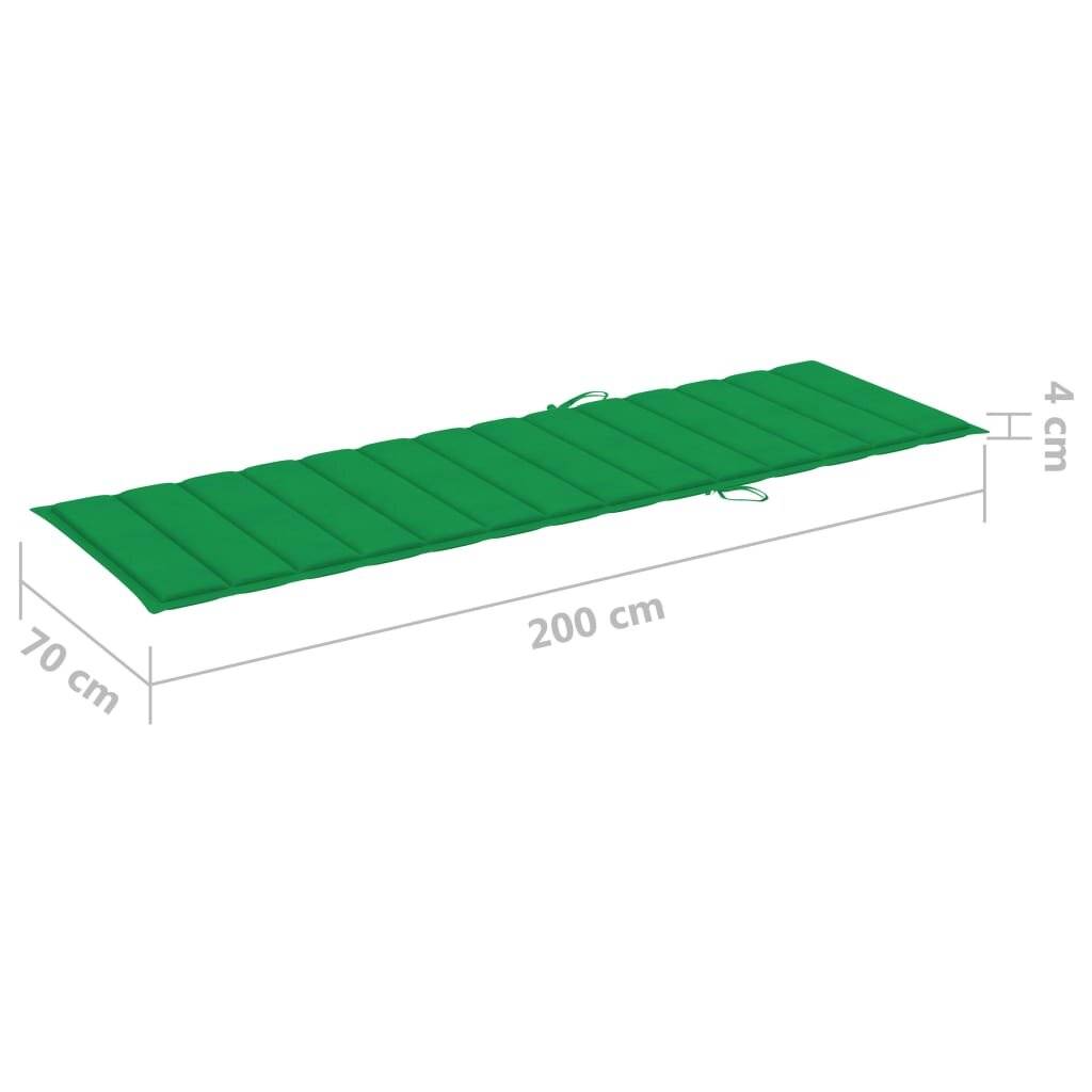 vidaXL Sonnenliegen-Auflage Grün 200x70x3 cm Oxford-Gewebe-5