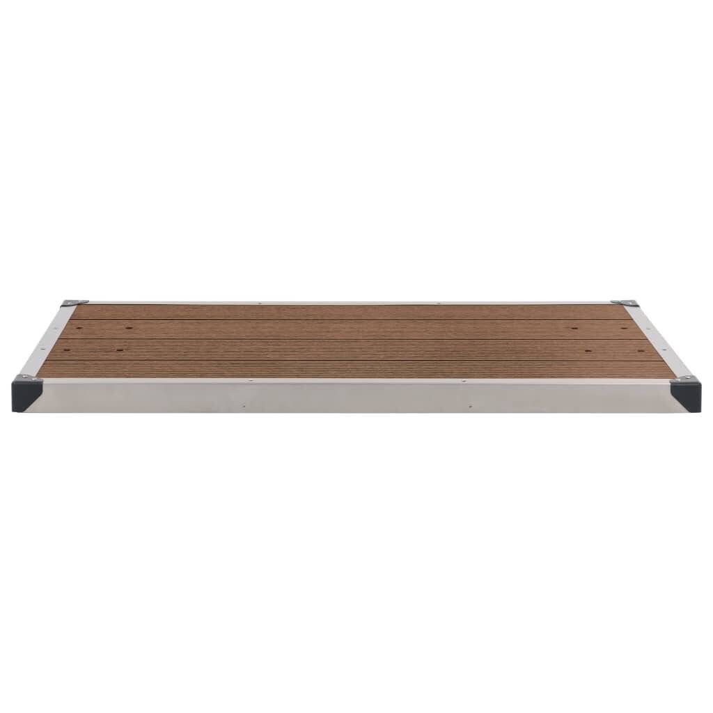 Symbolbild für vidaXL Gartendusche mit Brauner Bodenplatte 220 cm Aluminium