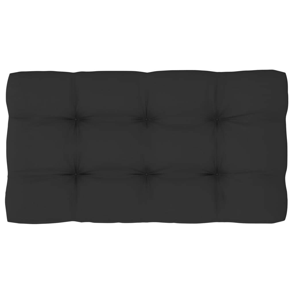 vidaXL Palettenkissen 3-tlg. Schwarz Stoff-5