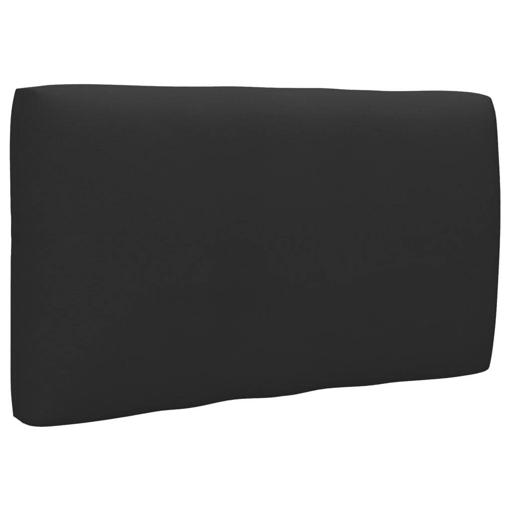 vidaXL Palettenkissen 3-tlg. Schwarz Stoff-6