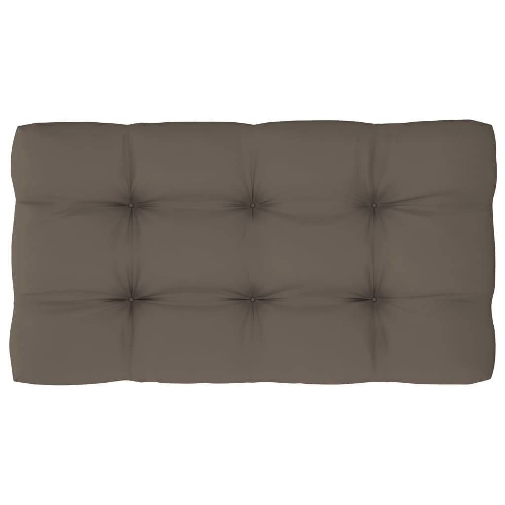 vidaXL Palettenkissen 3-tlg. Taupe Stoff-5